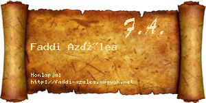Faddi Azálea névjegykártya