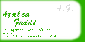 azalea faddi business card